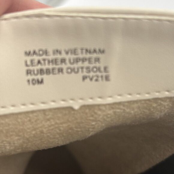 Michael Kors Asher Boot Women 10 Cream Leather No Box black winter white - Picture 9 of 10